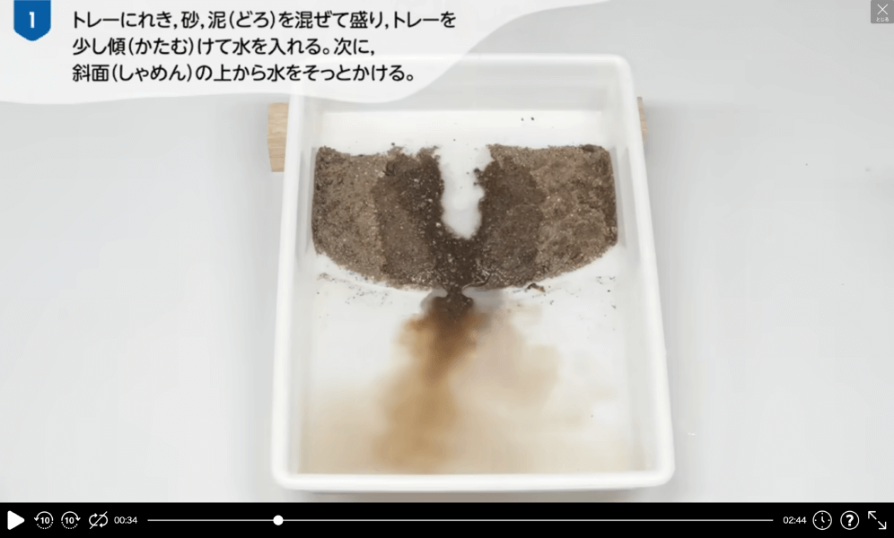 やってみよう映像|土砂の体積のようすを調べてみよう