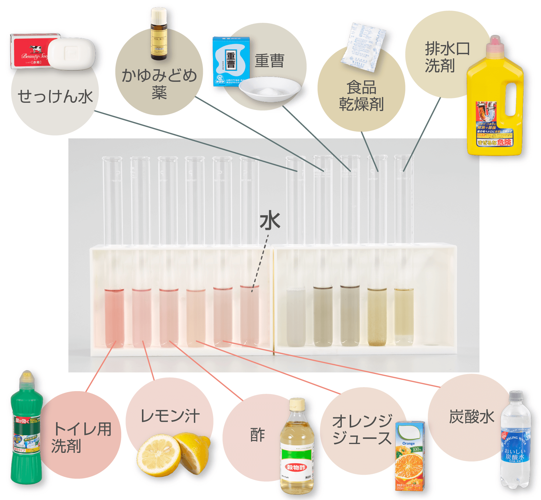 ブドウ液の色の変化