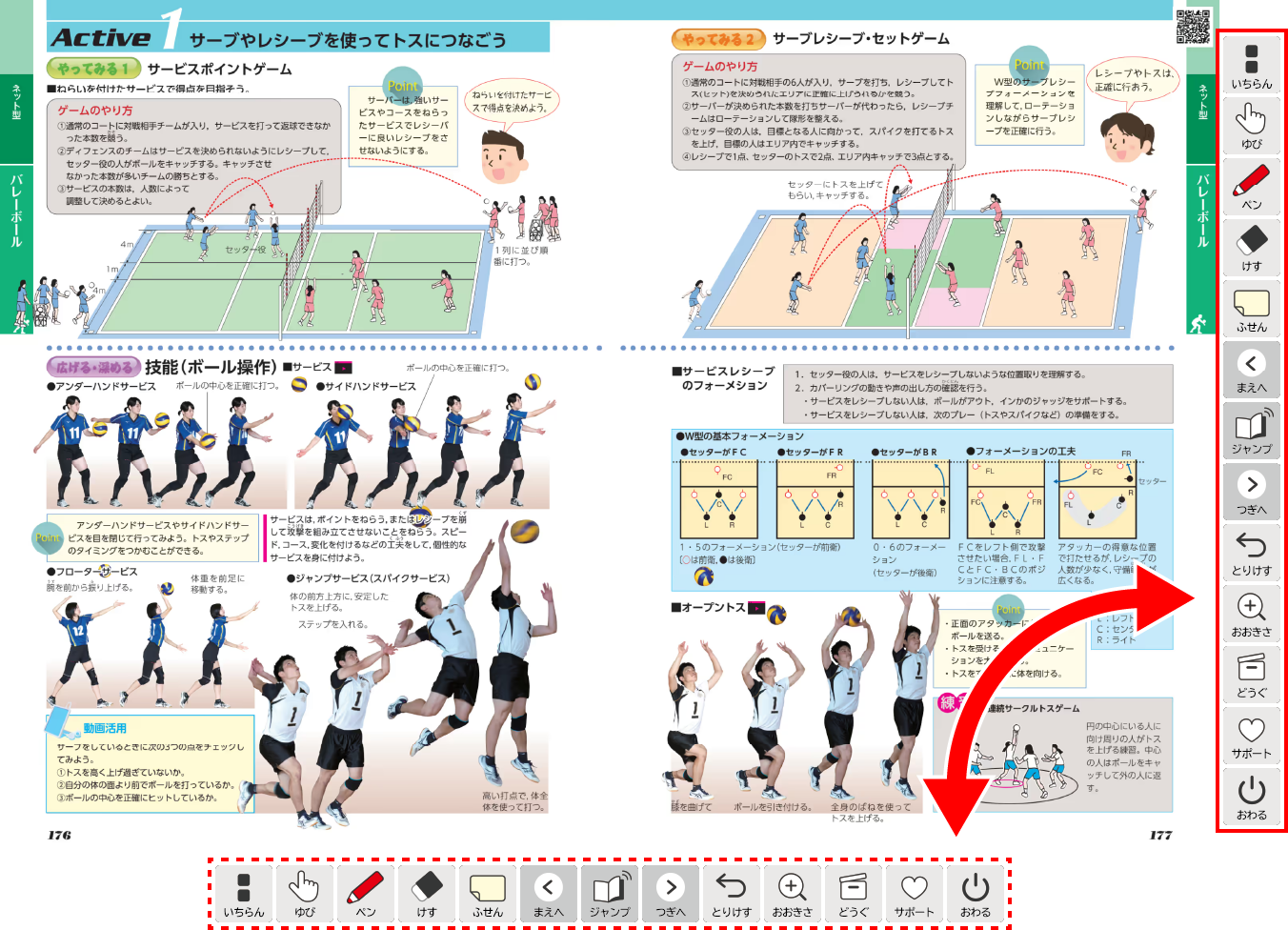アクティブ中学校体育実技p.176-p.177