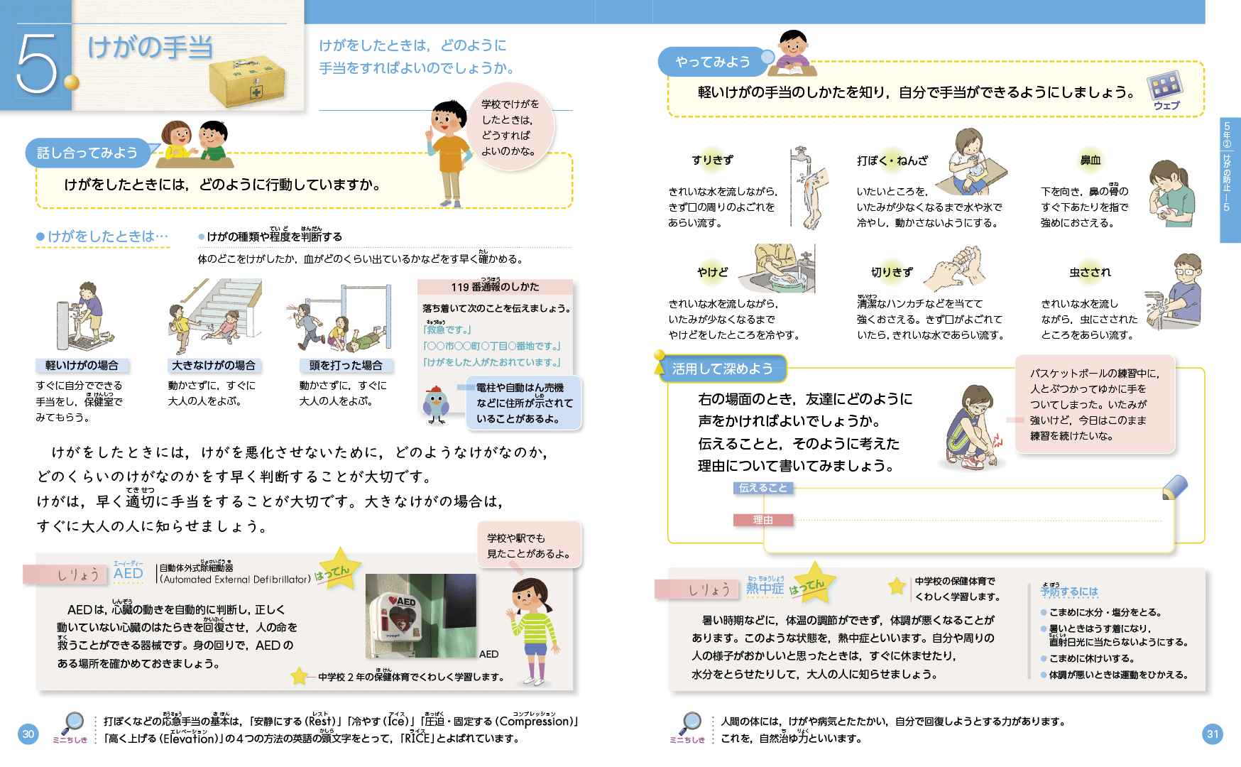 R2たのしい保健5・6年｜p.30-p.31