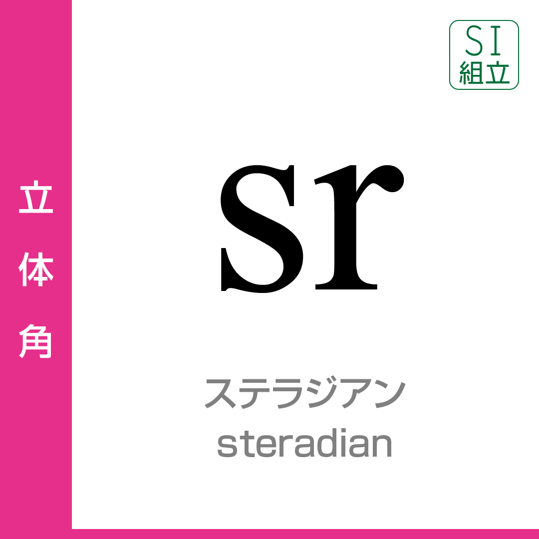 立体角：ステラジアン（sr）／steradian／SI組立