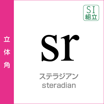 立体角：ステラジアン（sr）／steradian／SI組立