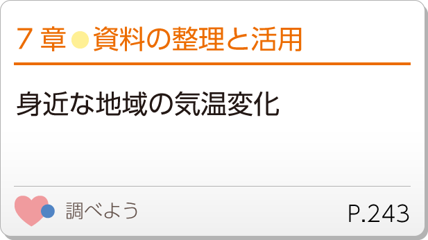 7章●資料の整理と活用　身近な地域の気温変化　深めようP.243